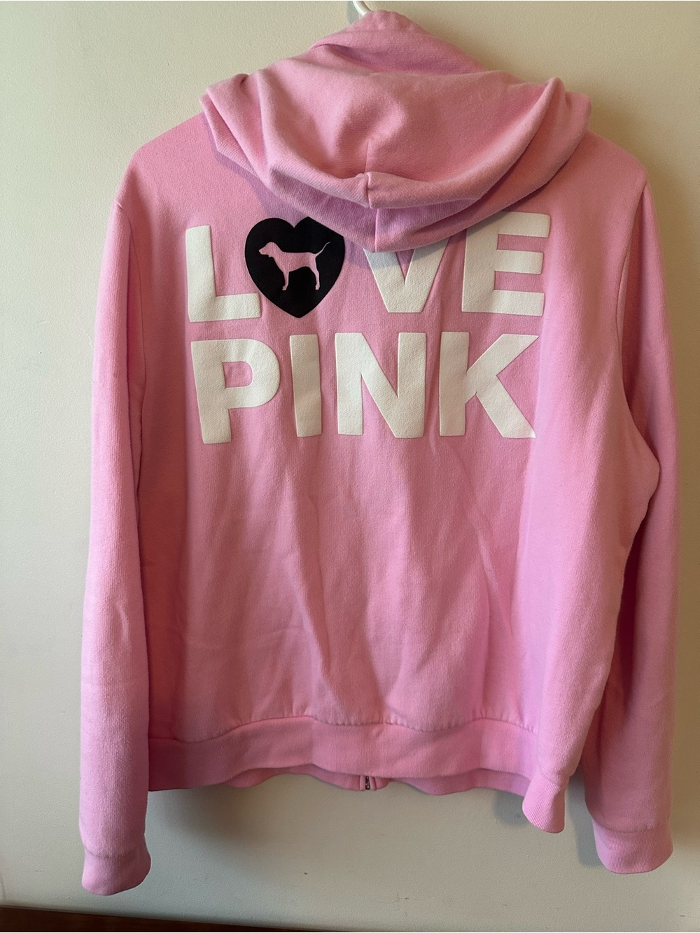 Victoria’s Secret Pink Love Pink Originals Dog Heart Hoodie XL